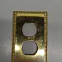 Nostalgic Warehouse Egg & Dart Deco Electrical Outlet Switch Plate Cover (Polished Brass)