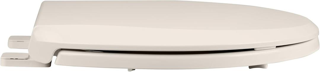 Toilet Seat Round Toilet Seat Cover Almond Color Soft Close PP Toilet Seat for Bathroom, Easy Installation and Comfortable Fit