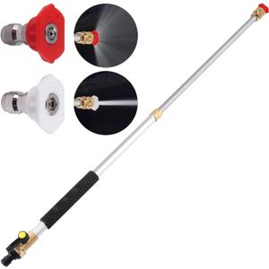 CONGDAREN 2025 Upgraded Extendable Jet Nozzle Power Washer - 2-in-1 High Pressure Washer Tool for Garden Hose, Adjustable Length 18“-32”, with Dual High-Pressure Nozzles and Hose Quick Connectors CONGDAREN 2025 Upgraded Extendable Jet Nozzle Power Washer - 2-in-1 High Pressure Washer Tool for Garden Hose, Adjustable Length 18“-32”, with Dual High-Pressure Nozzles and Hose Quick Connectors