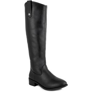 LONDON FOG Womens Irie Riding Boot, Regular and Wide Calf (10, Black)