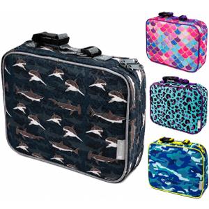 Premium Insulated Lunch Box for Boys- Built to Last W/Solid Metal Frame | Heavy-Duty Zipper, Water Resistant Lining, Clip On Handle, Kids Cooler Sleeve Reusable Lunch Bag Fits Bento Box, Easy-Clean