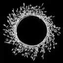 WILLBOND Ice Wire Clear Garland Steel Wire Acrylic Crystal Garland Faux Crystal Bead for Tree Wedding, Birthday Party Decoration(Transparent,33 ft)