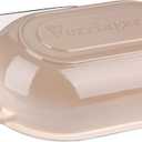 VORRINGARD Enameled Cast Iron Sourdough Bread Oven, Dutch Oven, Loaf Cast Iron Bread Pan for Homemade Bread Baking, Meatloaf Pan with Lid, 5QT, Latte