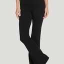 Jockey Women's Activewear Cotton Stretch Slim Yoga Flare Pant (Medium, Black)