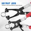 4PCS Long Reach Hose Clamp Pliers Tool Set - Flexible Wire Radiator Hose Clamp Remover for Automotive Coolant, Heater, Water Hose
