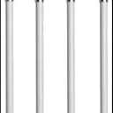 Generic White Aluminum Drapery Curtain Wand Pull Rod w/Swivel Snap & Handle White (4 Pack - 36""), Silver