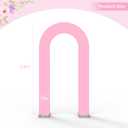 Babenest 7.2Ft Spandex Open Arch Backdrop, Fitted Double-Sided U-Shaped Wedding Arch, Round Top Chiara Stand Cover for Ceremony, Baby Shower, Birthday Party Decoration (Light Pink)