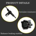 Ensun ABS Wheel Speed Sensor Front Right Passenger Side Compatible with - 2019-2022 ES300h / ES350, 2019-2022 Avalon, 2019-2023 Camry 89542-06081