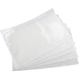 BEUYI Clear 7.5'' x 5.5'' Packing List Envelopes, Adhesive Shipping Label Pouch/Sleeve (100 Pack)