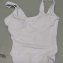 Limeeke Women One Piece Swimsuit Solid Ribbed Monokini Swimwear Scoop Neck Low Back Bathing Suit, M
