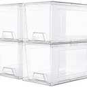 JollyPack 2 Pack Clear Stackable Storage Drawers, Easy to Assemble Multi-Use Bathroom Organizers and Storage, Suitable for Vanity, Bathroom, Makeup, Under Sink, Office, Kitchen and Pantry, 11.8"D x 7.1"W x 6.8"H