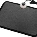 Electric Heated Floor Mats Under Desk, Heated Foot Warmer - 110v Toes Warming Heater for Office and Home (Black)