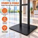 Poster Stand, Adjustable Height Up to 75", Double-Sided Heavy Duty Pedestal Sign Holder, Floor Standing Sign Holder Banner Stand with Shock-absorbing Base for Display, for Board and Foam, Black
