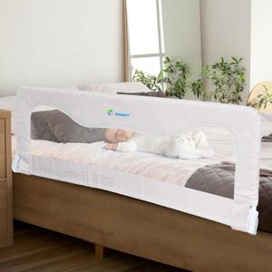 Bed Rail for Toddlers & Infants  Universal Toddler Bed Rails for Twin, Full Size, Queen &King Beds with Thick Mattresses & Recessed beds - White 59W*23.5H (Pack of 1)