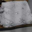 Christmas Tree Skirt Extra Large 72 Inch Thick White Plush Faux Fur Sliver Snowflake Sequin Snow Xmas Tree Skirts Blanket Rug Party for Indoor Holiday Home Garden