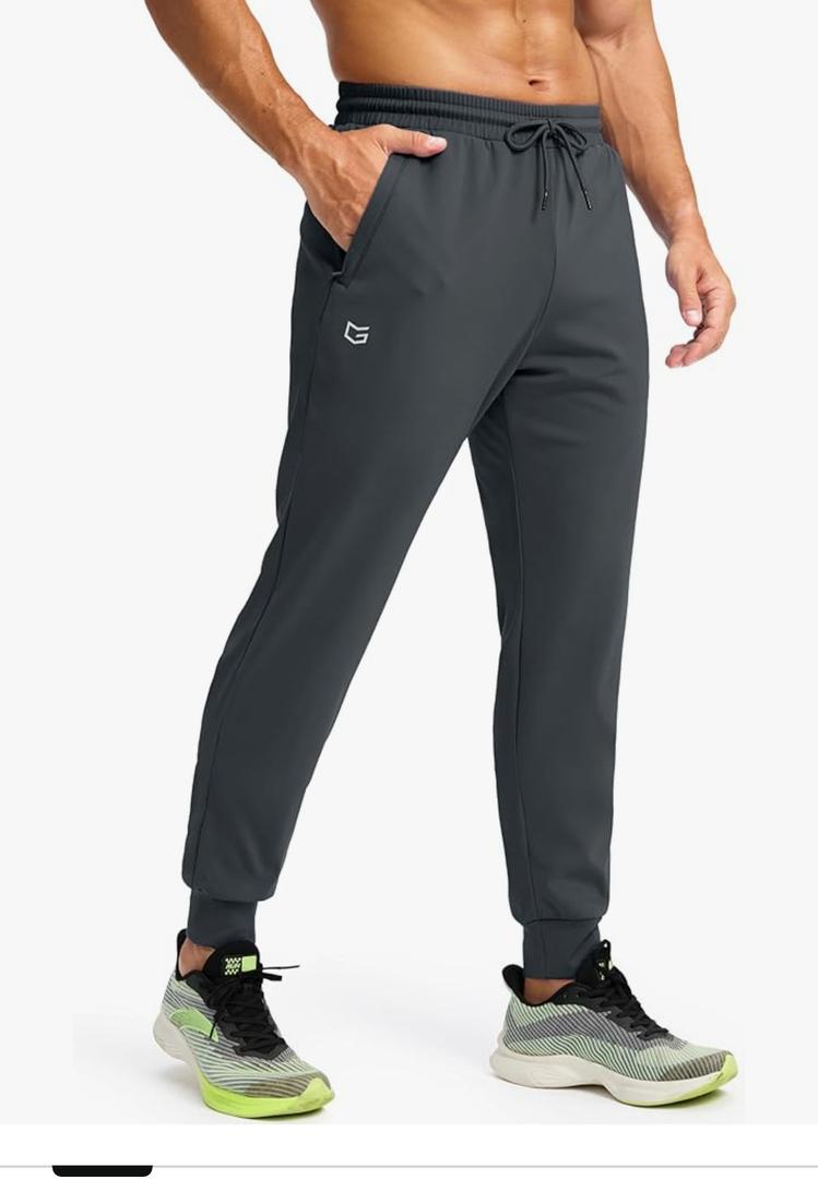 G Gradual Men's Fleece Joggers with Zipper Pockets Winter Warm Pants Water Resistant Athletic Workout Gym Sweatpants for Men 3XL