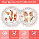 Mahjong Party Supplies Plates and Napkins, Disposable Plates Set