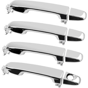 Gledewen Chrome Exterior Door Handle Set Compatible with 2012-2017 Toyota Camry, 4 PCS Front Rear Left Right Handle