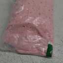 Glamaker Womens Summer Tops Blouse 2025 Casual Eyelet Embroidered Short Puff Sleeve Lace Hollow Out Button Dressy Shirts, Large