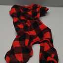 Topbuti Pet Christmas Pajamas Red Black Buffalo Plaid Jumpsuit Dog Cat Soft Winter Clothes Puppy Doggie Checkered Sweater Apparel (M)