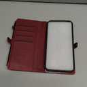 ZipFoldy Magnetic Wallet Case for iPhone 14 Pro Max Compatible with Magsafe for Women, RFID Blocking Zipper & Strap & Card Holder Detachable Cover for iPhone 14 Pro Max Case with Wallet, Burgundy