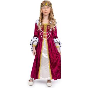 Dress Up America Queen Costume for Girls - Kids Renaissance Princess Costume - Royal Gown and Crown Set (Toddler 4)