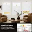 LazBlinds Top Down Bottom Up (TDBU) Cordless Cellular Shades Blackout, Thermal Insulation, Noise Reduction, Light Blocking Honeycomb Blinds for Windows 29.5" W x 64" H, White - Blackout