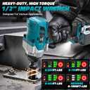 Cerycose Cordless Impact Wrench 1/2 inch Compatible with Makita 18V Battery Brushless High Torque Impact Driver Gun with 1000 Ft-lbs Torque, LED Work Light, Ergonomic Design for Heavy-Duty