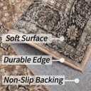 8x10 Washable Non-Slip Area Rugs for Living Room, Dining Room, Bedroom Home Office-Vintage Floral Soft Non-Shedding Distressed Faux Wool Farmhouse Large Area Rugs(Brown, 8'10')