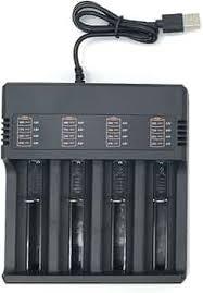 1PCS Smart 18650 Charger Lithium Battery Charger Universal USB Charger Smart Charger 4 Slots for Rechargeable Battery