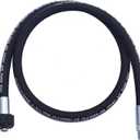 Tool Daily Pressure Washer Whip Hose with Swivel, Hose Reel Connector for Pressure Washing, 4 FT (3/8 NPT Solid + M22 Female)