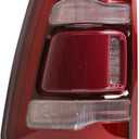 LED Tail Light Red Cover w/o Blind Spot Compatible With 2019-2023 Dodge Ram 1500 Left Driver Side Replace 55112991AD