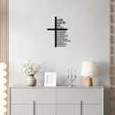 YATEASLU Metal Teen Boy Room Wall Decor - I Am a Son of God Motivational Wall Art, Cross Wall Decor for Mens Room Decor, Durable Metal Sign for Boys Room Decor