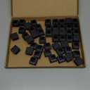 uxcell 1" (25mm) Square Tubing End Caps, 50 Pcs Plastic Hole Plugs Insert End Cap for Metal Tubing Post Chair Leg Table Bookshelves Furniture, Black