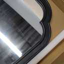 HOMECOOKIN Wood Bathroom Mirrors for Wall Mounted, 24" x 36" Rustic Wood Frame Wall Mirrors Decorative for Living Room or Bedroom Vanity Mirror (Black) A