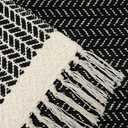 Lahome Belle Boho Entryway Rug, 2×3 Rugs for Bedroom Lightweight Washable Throw Rug Woven Cotton Bathroom Carpet with Tassels, Farmhouse Black and White Rugs for Living Room Kitchen Office Dorm