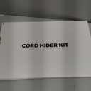 Yecaye Cord Hider, 113in Medium Cord Covers for Wires on Wall, Cord Organizer for 2-3 Wires, Easy Install Cable Management Kit, TV Cable Hider for Home Office, W0.95in H0.55in, White