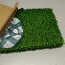 Moukeren 2 Pcs Golf Party Table Decorations 54 x 108 Inch Green and White Checkered Tablecloth 13 x 72 Inch Artificial Grass Table Runner for Golf Lovers Dining Centerpiece Party Supplies Decoration