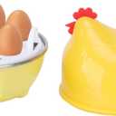 Electric Egg Cooker, Rapid Egg Boiler with Auto Shut Off for Hard Boiled Eggs, Poached Eggs, Scrambled Eggs, Omelets(Yellow)