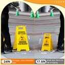 XPCARE 24 Inches Caution Wet Floor Sign, 3PCAK Yellow Bilingual Double-Sided Safety Warning Signs,A Frame Safety Wet Floor Signs Commercial