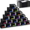 20 x Gilprop 20 Pcs Hat Boxes for Men Black Gift Boxes with Window Display Box for Hat Storage Container for Baseball Caps, Dad Hat, Billed Cap, Snapbacks, Paper Fold Box Packing Box 8.1 x 8.1 x 5.1