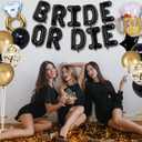 Bride Or Die Bachelorette Party Decorations Bridal Shower Decorations Bachelor Party Decorations For Men Bachelorette Party Supplies Black Gold Bachelorette Decorations For Party Bride To Be Balloons