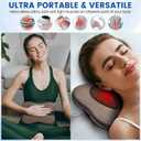 Joyset Shiatsu Neck and Back Massager with Heat Massage Pillow for Shoulder,Legs,Foot,Body Muscle Pain Relief Lower Back Massager with Cloth Cover Easy to Clean Suitable for Home Gift