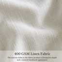 Beige White Pinch Pleated 96 Inch Curtains 2 Panel Set for Living Dining Room Neutral Thick Linen Semi Sheer Ceiling Track Curtain Light Filtering Privacy Bedroom Drapes Window Treatment W50xL96