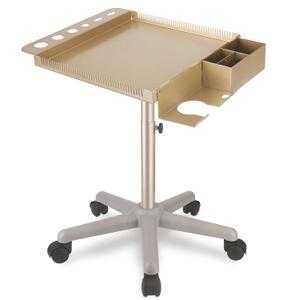 Hair Salon Carts, Champagne Gold Salon Tray, Multi-Function Salon Tray, Salon Station(with Wheels), Multi-Function Tray for Hair Stylist, Adjustable Color Tray.
