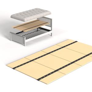 BBX-G Heavy Duty Thick Folding Box Spring, Mattress Supporting Wood Floor, Foldable Box Spring, Bed Support Slats, Each board is 16x58", 4Pack