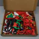 MGparty Christmas Photo Booth Props Headbands and Glasses,18 Pack Christmas Accessories Set with Funny Reindeer Santa Snowman Glasses & Head Boppers for Kids Adults Family Holiday Party Favors