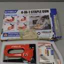 DIYSELF Staple Gun for Wood, 4-in-1 Upholstery Staple Gun Heavy Duty, Fabric Stapler, Grapadora para Madera, Adjustable Manual Upholstery Stapler for Wall, Crafts, Furniture with 4000 Staples/Remover