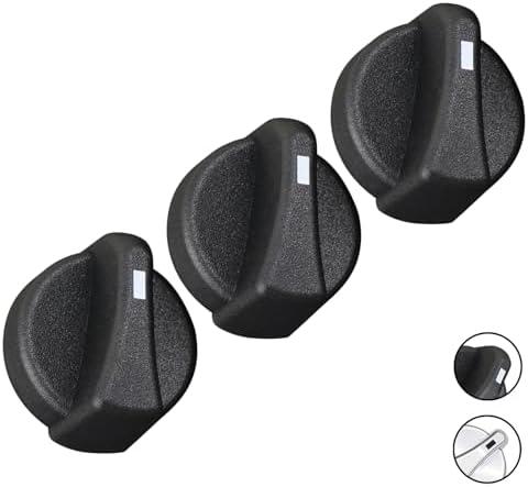 Peterbilt AC Heater Blower Fan Control Knobs (3 Pcs) | Compatible with Peterbilt 330 350 357 367 375 378 379 384 386 387 HVAC Climate Control Module Switch | Replaces 702-5401 121-0001-000