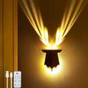 Deer Night Light with Remote, Antler Wall Lights Battery Operated, 3 Dimmable Modes & 3 Timer Settings, Magnetic Wall-Mounted Rechargeable Lamp for Bedroom, Living Room, Corridor, Restaurants